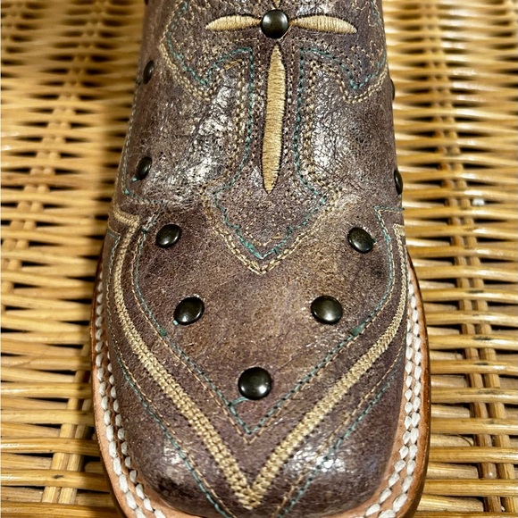❤️ NWT Roper Women's Pure Cross & Studs Western Boots - Square Toe❤️ - Picture 6 of 9